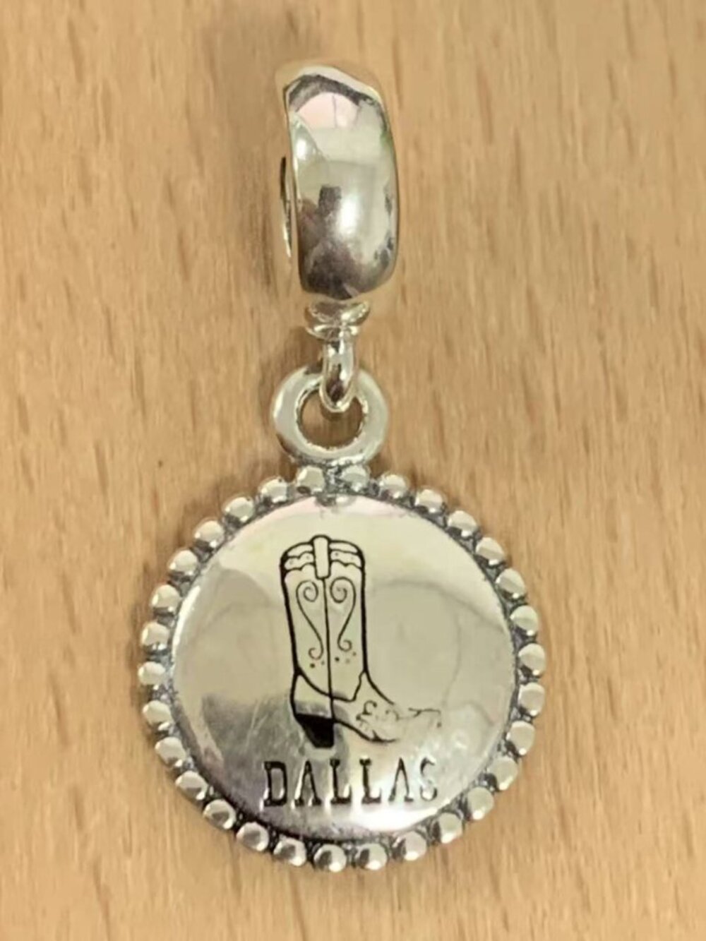 Pandora Dallas Texas Cowboy Boot Dangle Charm, S925 Silver Jewelry Bracelets
